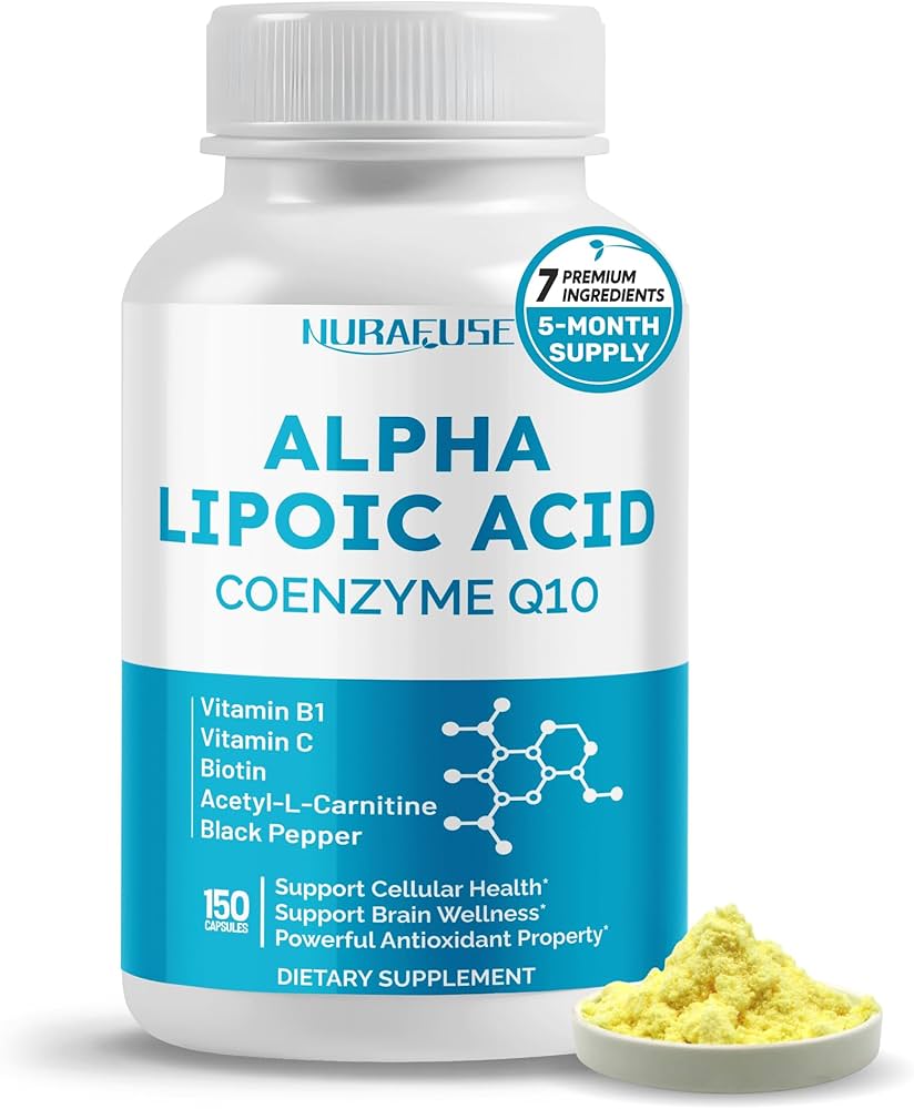 Amazon.com: NURAFUSE Alpha Lipoic Acid with Coenzyme Q10, Vitamin
